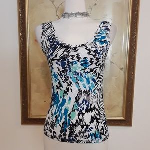 CLEAR SKY  Pattern Sleeveless Top